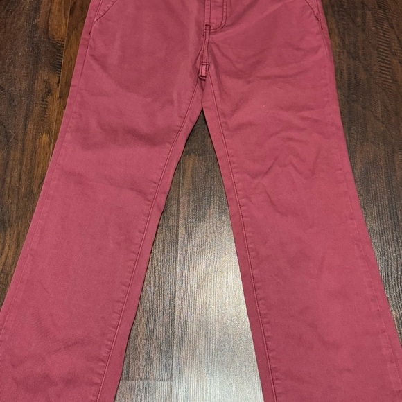 7 For All Mankind Standard Straight Leg Red Jeans Big Boys 10 women’s 25 NWT - Picture 3 of 15
